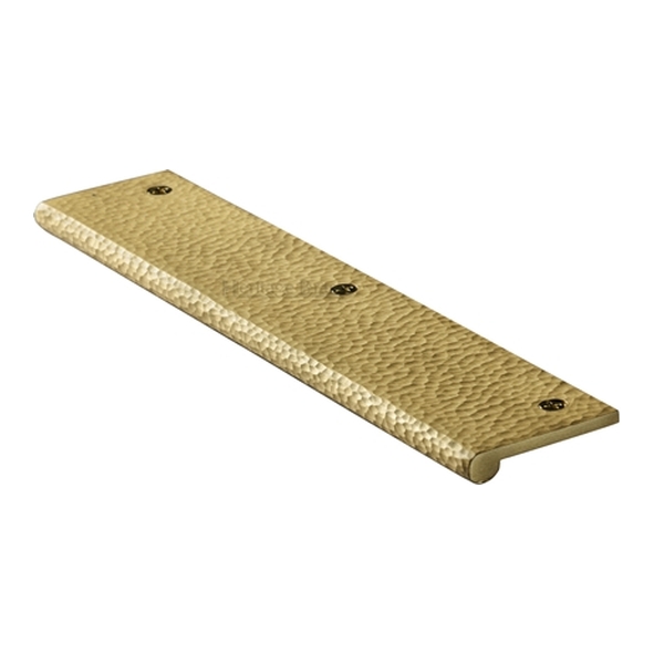 HAMEP200-38-SB � 200 x 38 x 3.0mm � Satin Brass � Heritage Brass Straight Hammered Heavy Finger Pull
