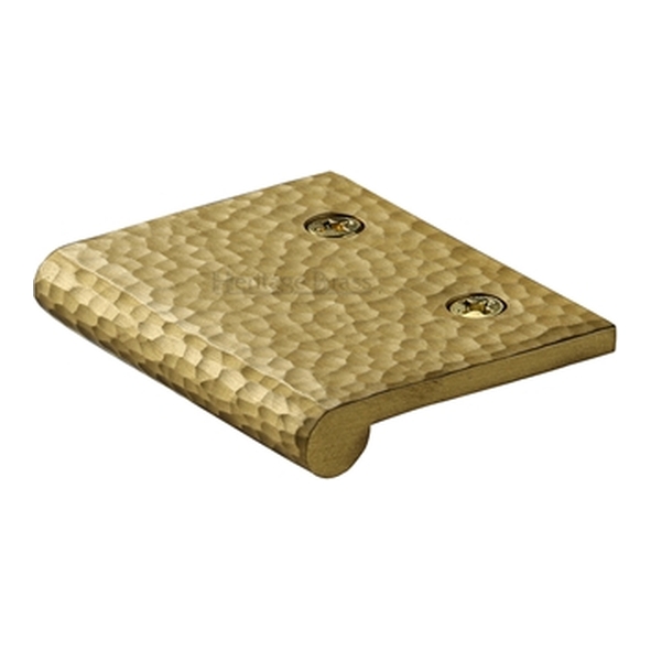 HAMEP50-38-SB � 50 x 38 x 3.0mm � Satin Brass � Heritage Brass Straight Hammered Heavy Finger Pull