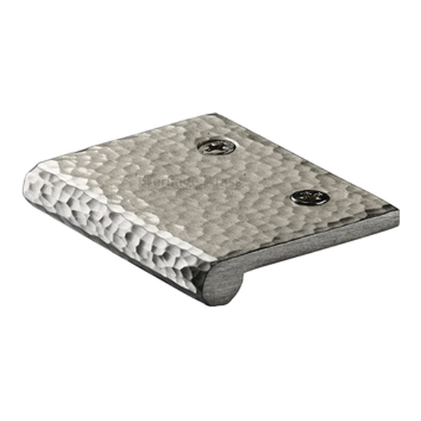 HAMEP50-38-SN � 50 x 38 x 3.0mm � Satin Nickel � Heritage Brass Straight Hammered Heavy Finger Pull