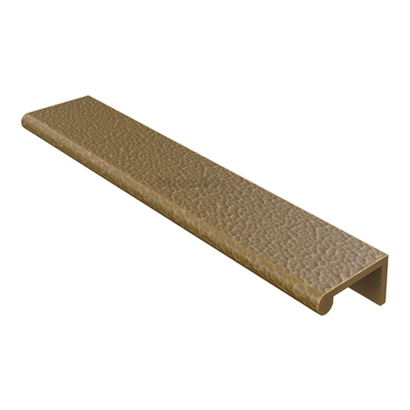 HAMEPR200-40-AT � 200 x 40 x 3.0mm � Antique Brass � Heritage Brass Angled Hammered Heavy Finger Pull