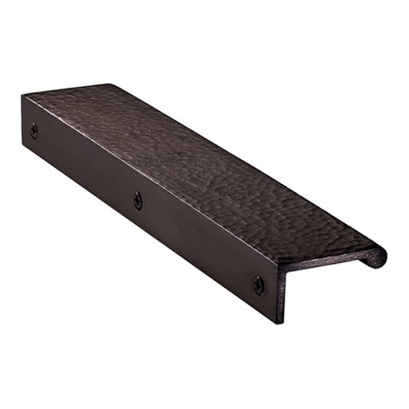 HAMEPR200-40-MB � 200 x 40 x 3.0mm � Matt Bronze � Heritage Brass Angled Hammered Heavy Finger Pull