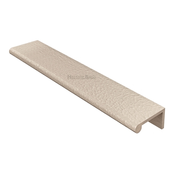 HAMEPR200-40-SN � 200 x 40 x 3.0mm � Satin Nickel � Heritage Brass Angled Hammered Heavy Finger Pull
