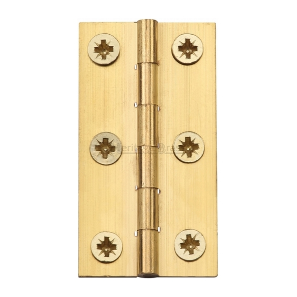 HG99-110-NB • 038 x 022 x 1.2mm • Plain Brass [10kg] • Unwashered Square Corner Brass Butt Hinges