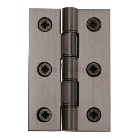 HG99-345-MB • 075 x 050 x 3.2mm • Matt Bronze [30kg] • Phospher Bronze Washered Square Corner Brass Butt Hinges