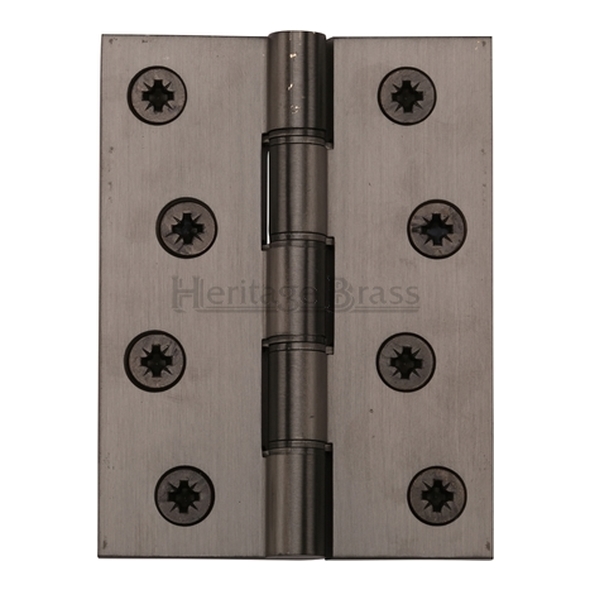 HG99-355-MB • 100 x 075 x 4.2mm • Matt Bronze [80kg] • Phospher Bronze Washered Square Corner Brass Butt Hinges