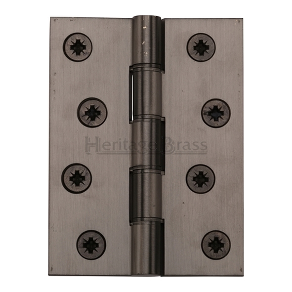 HG99-355-MB  100 x 075 x 4.2mm  Matt Bronze [80kg]  Phospher Bronze Washered Square Corner Brass Butt Hinges