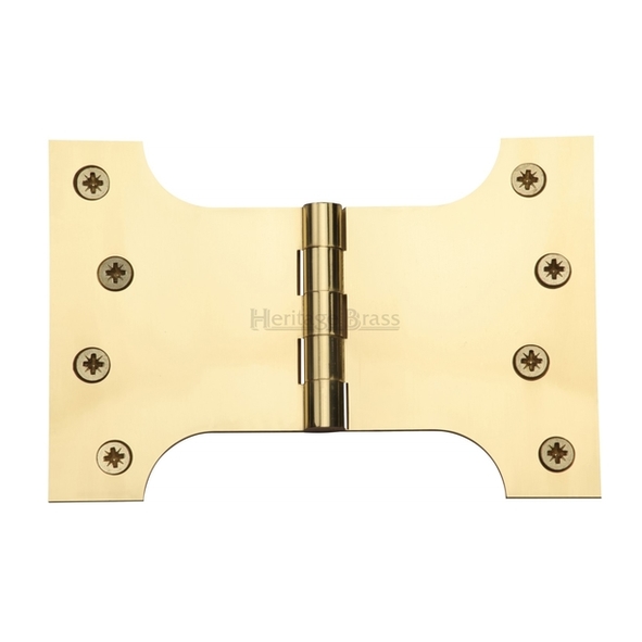 HG99-395-PB  100 x 150 x 100mm  Polished Brass [50kg]  Unwashered Brass Parliament Hinges