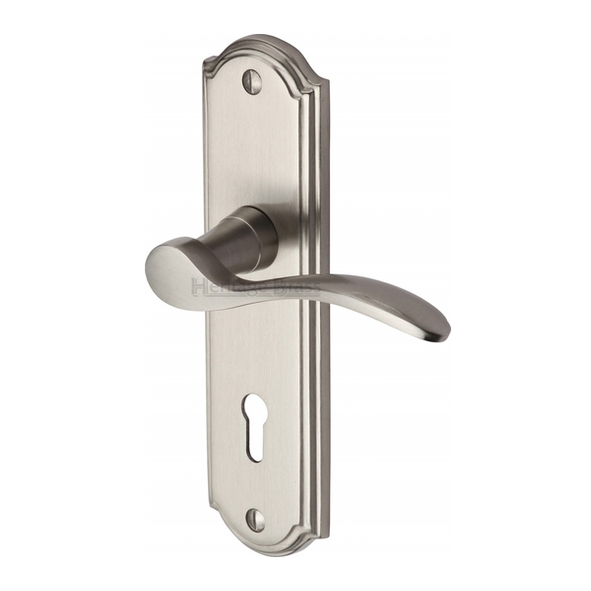 HOW1300-SN  Standard Lock [57mm]  Satin Nickel  Heritage Brass Howard Levers On Backplates