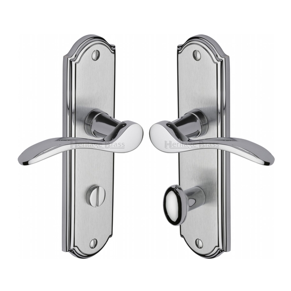 HOW1330-AP  Bathroom [57mm]  Satin / Polished Chrome  Heritage Brass Howard Levers On Backplates