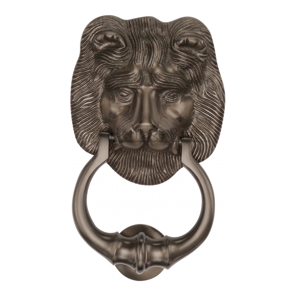 K1210-MB • 177 x 107mm • Matt Bronze • Heritage Brass Lions Head One Knocker