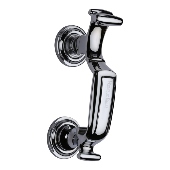 K1300-PC • 192 x 48mm • Polished Chrome • Heritage Brass Large Doctor Knocker