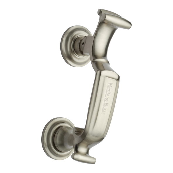 K1300-SN  192 x 48mm  Satin Nickel  Heritage Brass Large Doctor Knocker