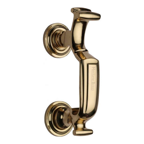 K1300-PB  192 x 48mm  Polished Brass  Heritage Brass Large Doctor Knocker
