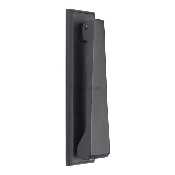 K1310-BKMT  167 x 40mm  Matt Black  Heritage Brass Slim Contemporary Knocker