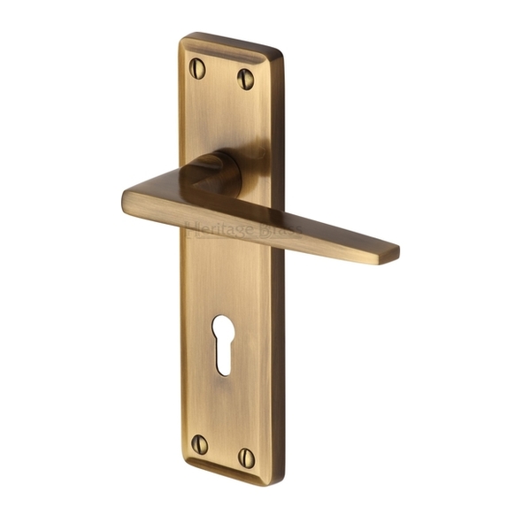 KEN6800-AT  Standard Lock [57mm]  Antique Brass  Heritage Brass Kendal Levers On Backplates