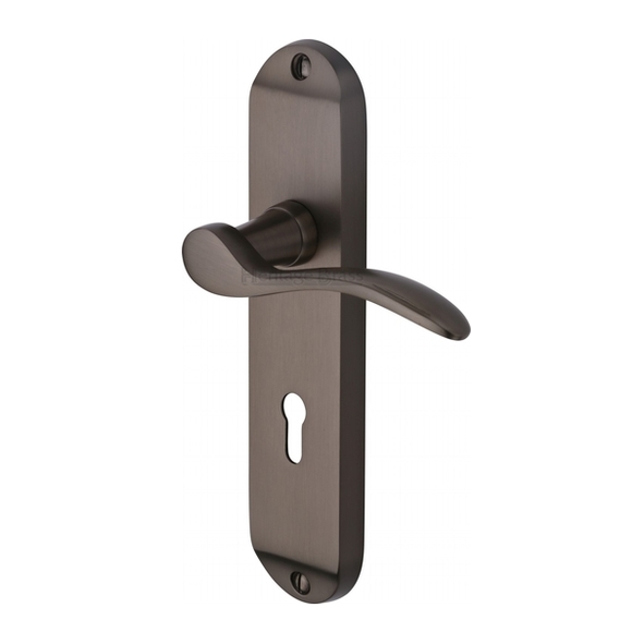 MAY7600-MB  Standard Lock [57mm]  Matt Bronze  Heritage Brass Maya Levers On Backplates