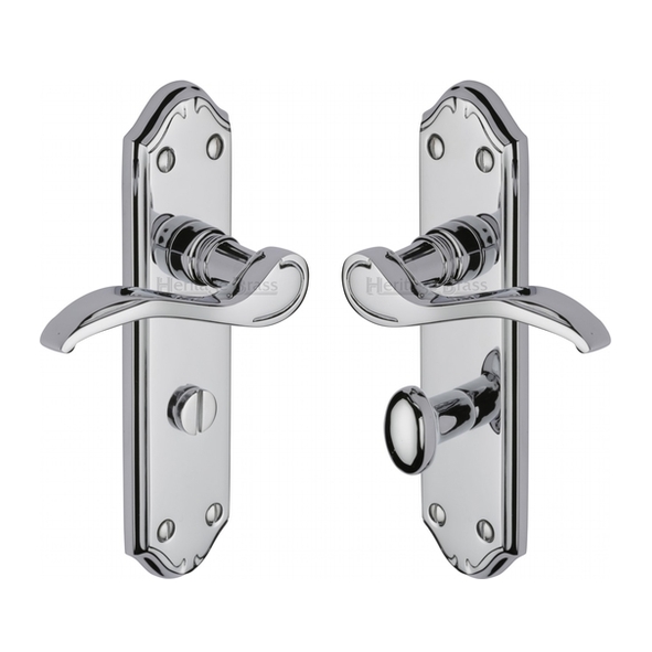 MM628-PC  Bathroom [57mm]  Polished Chrome  Heritage Brass Verona Levers On Backplates