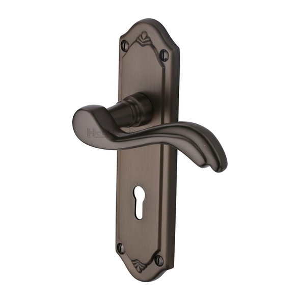 MM991-MB  Standard Lock [57mm]  Matt Bronze  Heritage Brass Lisboa Levers On Backplates