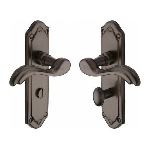 MM993-MB  Bathroom [57mm]  Matt Bronze  Heritage Brass Lisboa Levers On Backplates