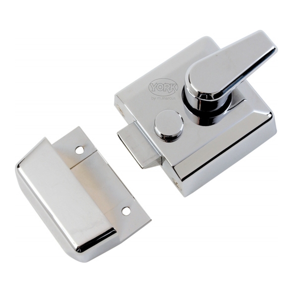 NL3040-PC  067 x 070mm [040mm]  Polished Chrome  Contemporary Deadlocking Rim Nightlatch