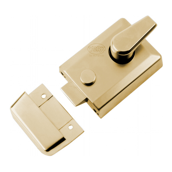 NL3060-SB  092 x 070mm [060mm]  Satin Brass  Contemporary Deadlocking Rim Nightlatch