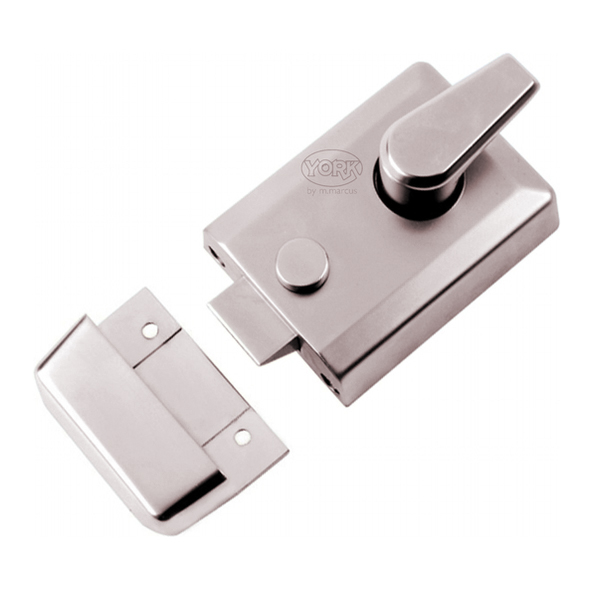 NL3060-SB  092 x 070mm [060mm]  Satin Nickel  Contemporary Deadlocking Rim Nightlatch