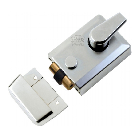 NL-R3060-SC  092 x 070mm [060mm]  Satin Chrome  Contemporary Roller Bolt Nightlatch