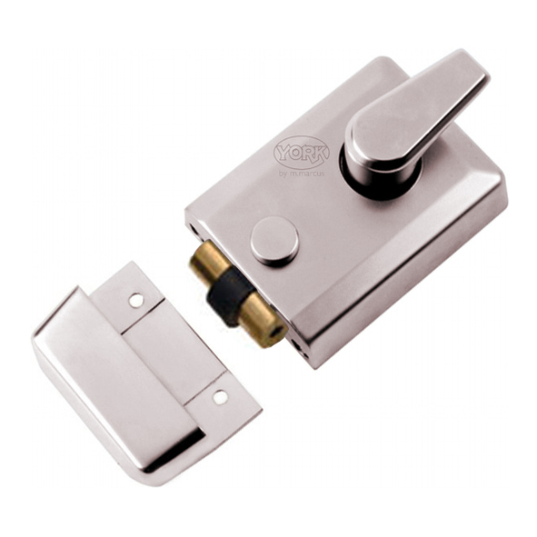 NL-R3060-SN  092 x 070mm [060mm]  Satin Nickel  Contemporary Roller Bolt Nightlatch