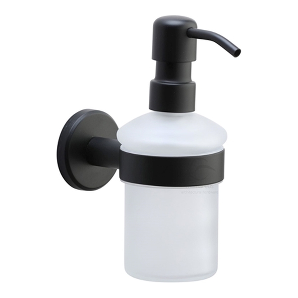 OXF-SOAP-BLK � Matt Black � Heritage Brass Oxford Soap Dispenser With Pump