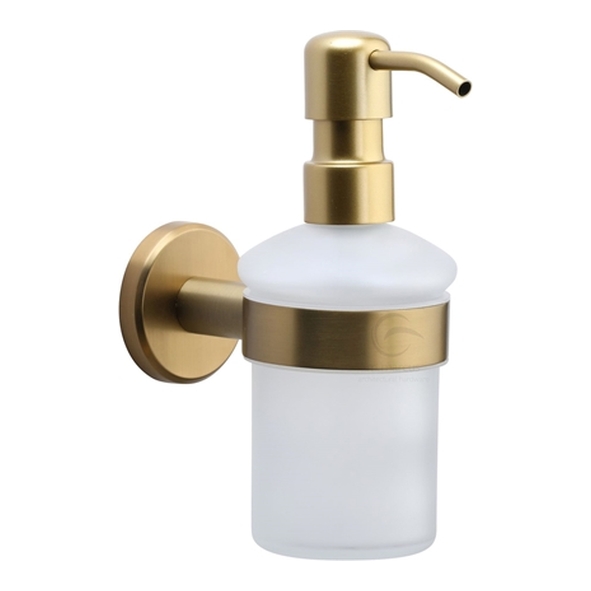 OXF-SOAP-SB � Satin Brass � Heritage Brass Oxford Soap Dispenser With Pump