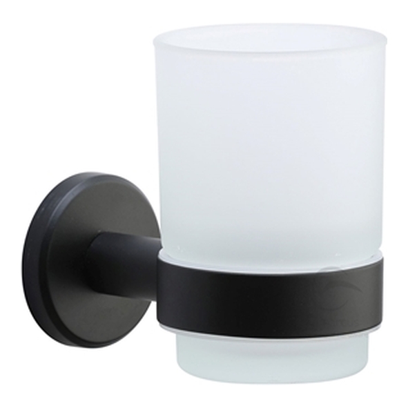 OXF-TUMBLER-BLK � Matt Black � Heritage Brass Oxford Toothbrush Holder
