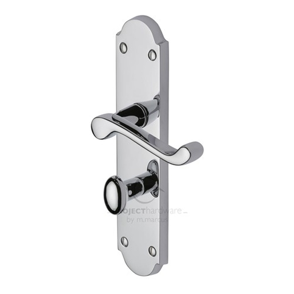 PR7088-PC  Bathroom [57mm]  Polished Chrome  Heritage Brass Kensington Economy Levers On Backplates