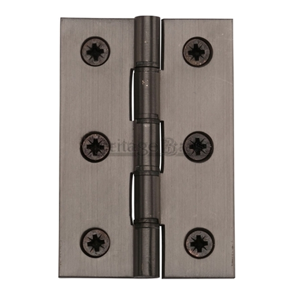 PR88-400-MB • 075 x 050 x 2.5mm • Matt Bronze [25kg] • Phospher Bronze Washered Square Corner Brass Butt Hinges