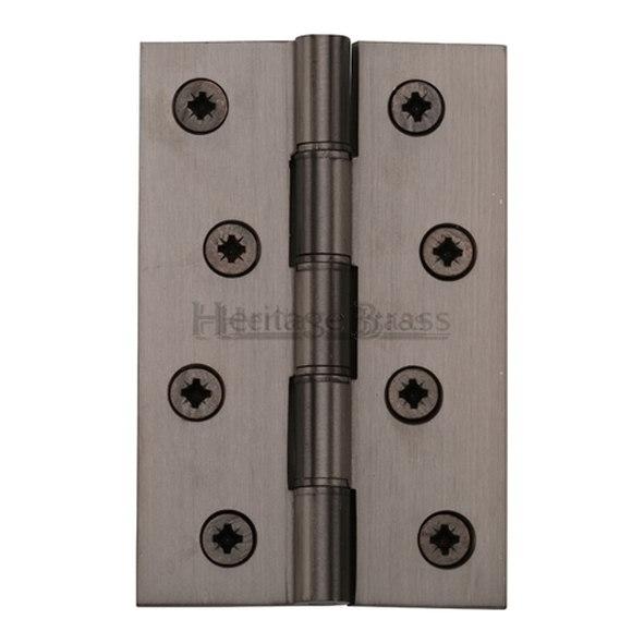 HG99-350-MB • 100 x 068 x 3.7mm • Matt Bronze [55kg] • Phospher Bronze Washered Square Corner Brass Butt Hinges