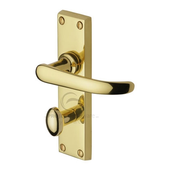 PR920-PB • Bathroom [57mm] • Polished Brass • Heritage Brass Avon Economy Levers On Backplates