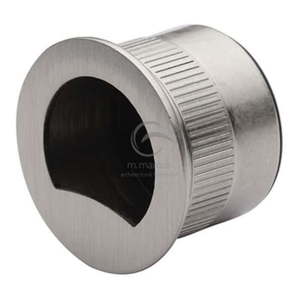 RD373-SN • 30mm Ø • Satin Nickel • Heritage Brass Concealed Fix Round Flush Pull End