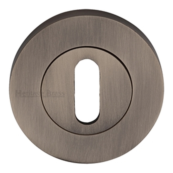 RS2000-MB • Matt Bronze • Heritage Brass Slim Round Mortice Key Escutcheon