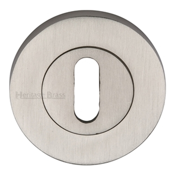 RS2000-SN  Satin Nickel  Heritage Brass Slim Round Mortice Key Escutcheon