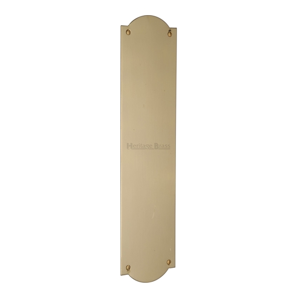 S640-PB • 305 x 072mm • Polished Brass • Shaped Flat Finger Plate