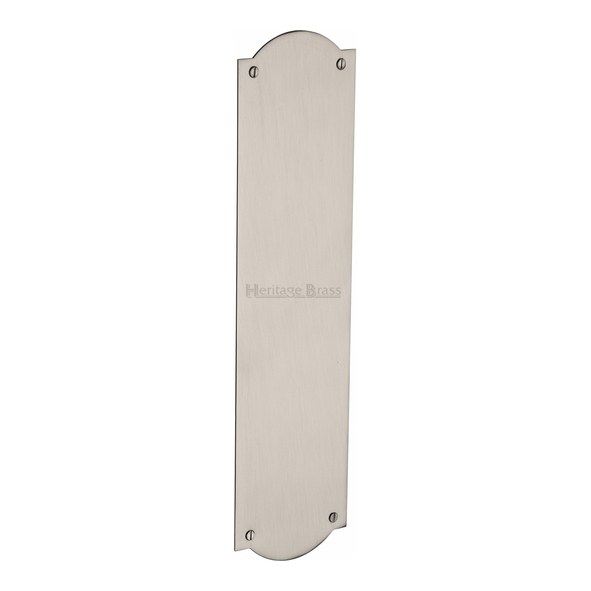 S640-SN • 305 x 072mm • Satin Nickel • Heritage Brass Shaped Flat Finger Plate