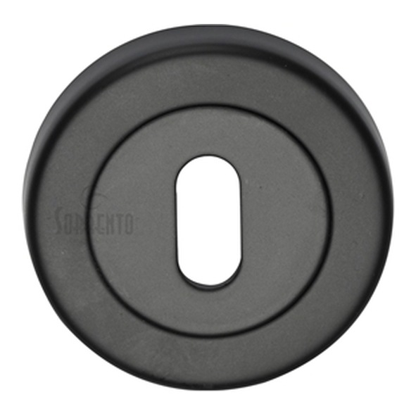 SC-0191-BLK • Matt Black • Sorrento Round Mortice Key Escutcheon