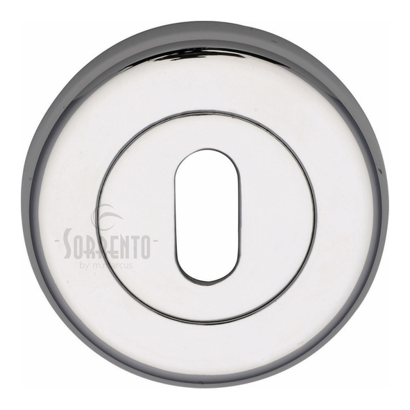 SC-0191-PC • Polished Chrome • Sorrento Round Mortice Key Escutcheon