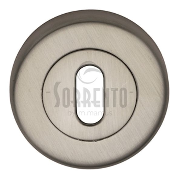 SC-0191-SN • Satin Nickel • Sorrento Round Mortice Key Escutcheon