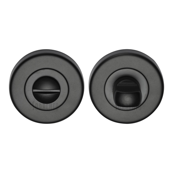 SC-0195-BLK  Matt Black  Sorrento Round Bathroom Turn With Release