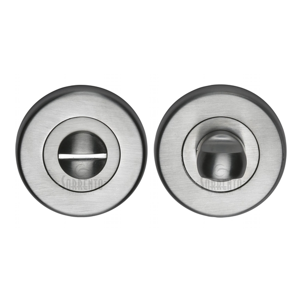 SC-0195-SC • Satin Chrome • Sorrento Round Bathroom Turn With Release