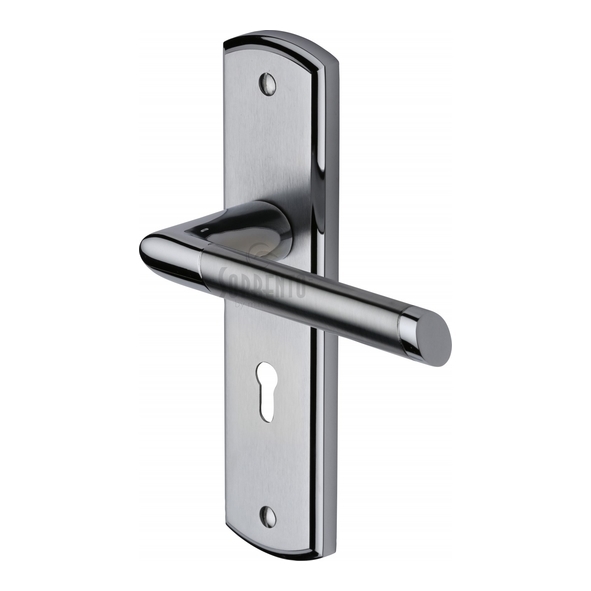 SC-3500-AP • Standard Lock [57mm] • Satin / Pol Chrome • Sorrento Mercury Levers On Backplates