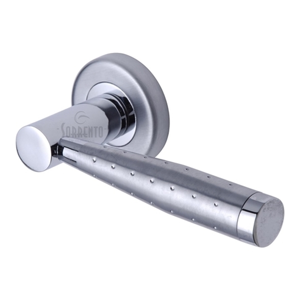 SC-3875-AP • Satin / Polished Chrome • Sorrento Roda Levers On Round Roses