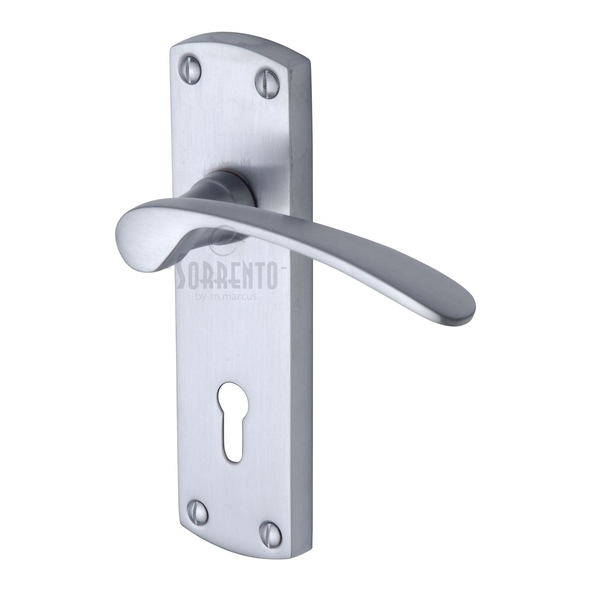 SC-400-SC • Standard Lock [57mm] • Satin Chrome • Sorrento Luca Levers On Backplates