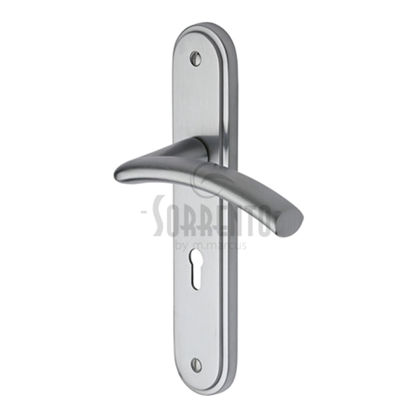 SC-4350-SC • Standard Lock [57mm] • Satin Chrome • Sorrento Tosca Levers On Backplates