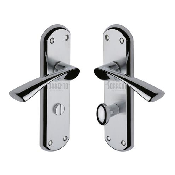 SC-7630-AP • Bathroom [57mm] • Satin / Polished Chrome • Sorrento Atlanta Levers On Backplates